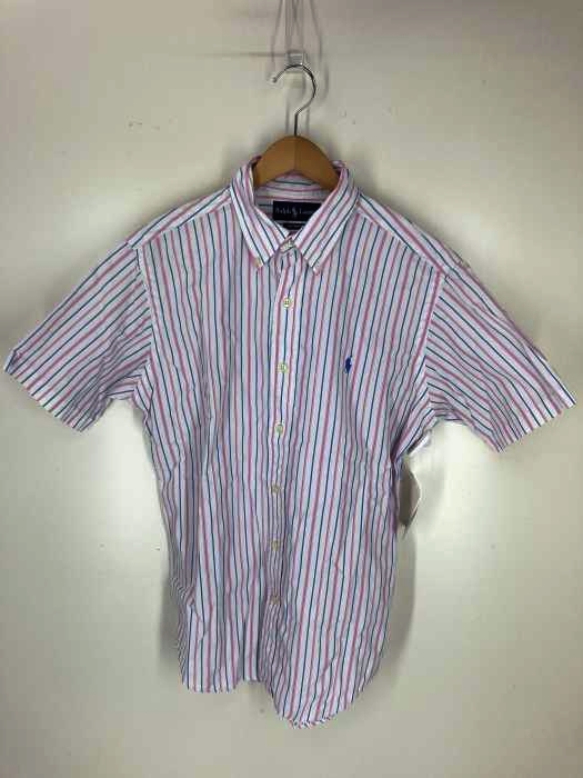 RALPH LAUREN(ラルフローレン) カスタムフィット ストライプ半袖シャツ メンズ  US：40