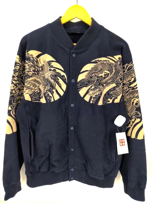 USED古着(ユーズドフルギ) 刺青スウェットブルゾン メンズ JPN：L