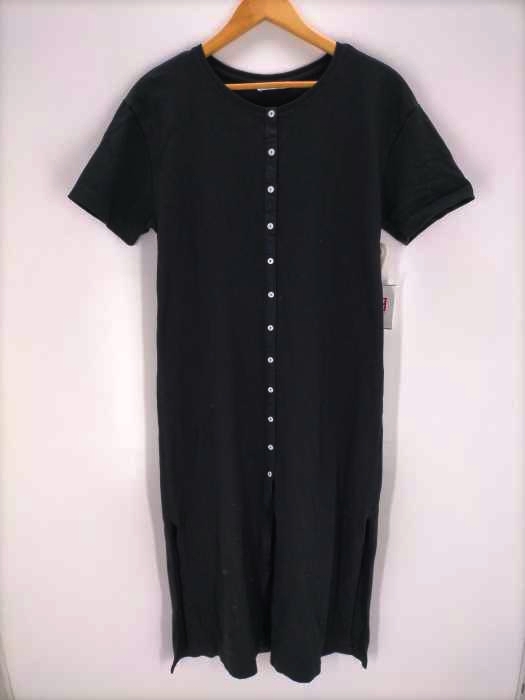 ZARA(ザラ) ボタン半袖クルーネックワンピース レディース JPN：M