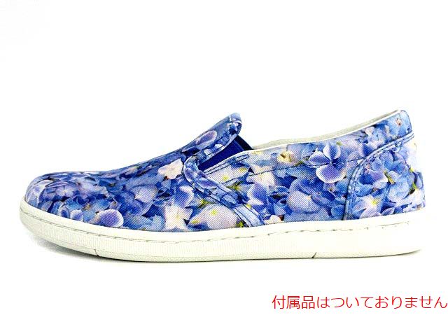 テレム Terrem × プランティカ plantica コラボ シューズ スリッポン 花柄 23 青 PTS-2014308 /RM ■IR201804 2 レディース  23cm