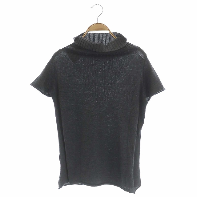 ARMANI(アルマーニ) アルマーニ コレツィオーニ ARMANI COLLEZIONI ニット カットソー 半袖 タートルネック 薄手 40 グレー /MF レディース レディース  40（日本サイズS相当）