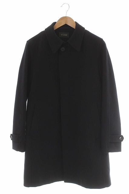 UNITED ARROWS(ユナイテッドアローズ) 中綿ライナー付き 比翼 ステンカラーコート アウター ロング 黒 ブラック /CM メンズ  サイズ表記なし