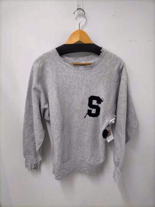 Champion(チャンピオン) 90s 刺繍タグ reverse weave SIMMONS CREW 両面プリント メンズ JPN：L