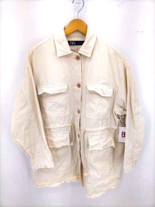 ZARA(ザラ) ウエストコード生成りデニムカバーオール メンズ import：L