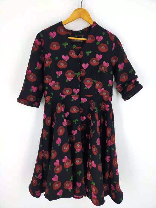 ユーズドフルギ USED古着 {{LORANZO ROMANZA}} 総柄ワンピース レディース JPN：36