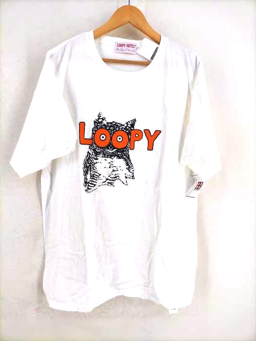 ルーピーホテル LOOPY HOTEL 18SS LOOPERS フクロウTシャツ メンズ JPN：XL