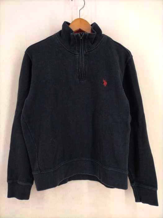 ユーエスポロアッスン U.S.POLO ASSN ハーフジップ スウェット メンズ JPN：S