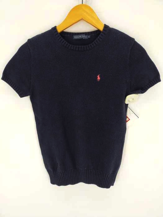 ラルフローレン RALPH LAUREN ポニー刺繍 S/Sニット レディース import：L