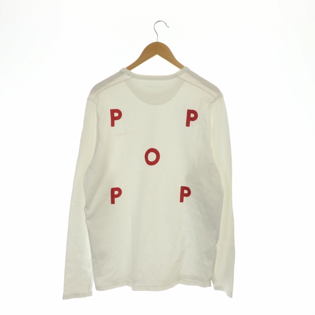 POP TRADING COMPANY(ポップトレーディングカンパニー) Tシャツ カットソー 長袖 コットン M 白 ホワイト /MF メンズ メンズ  M