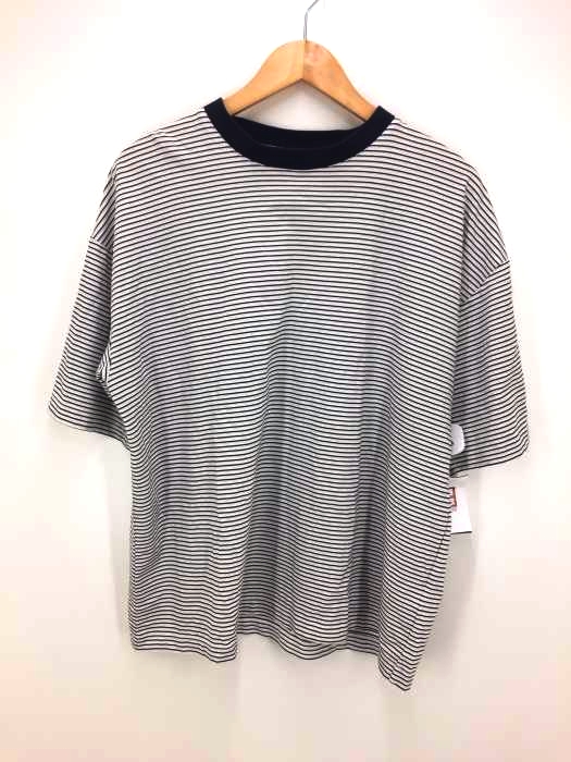 B:MING by BEAMS(ビーミングバイビームス) ドロップショルダーボーダー5分袖Tシャツ メンズ JPN：M