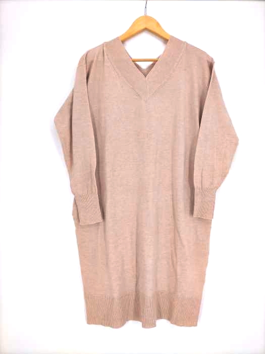 AZUL by moussy(アズールバイマウジー) VNECK KNIT ONEPIECE レディース  S