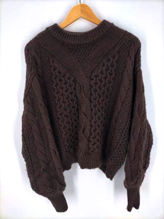 フレイアイディー FRAY I.D 19AW ランタンスリーブケーブルニット レディース FREE