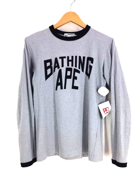 アベイシングエイプ A BATHING APE クルーネックカットソー メンズ  S