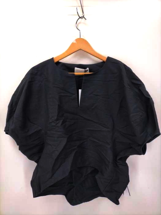 KINDERSALMON(キンダーサルモン) V-neck Volume Blouse Black レディース 表記無