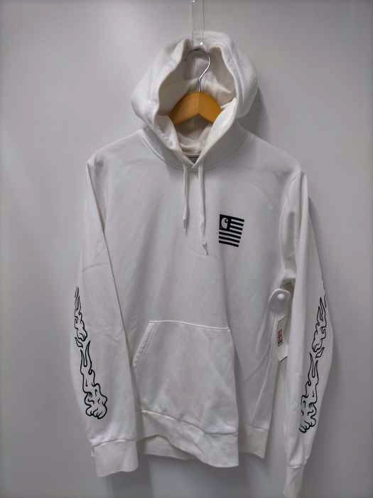 カーハートワークインプログレス Carhartt WIP HOODED STATE FLAMES SWEAT メンズ  M