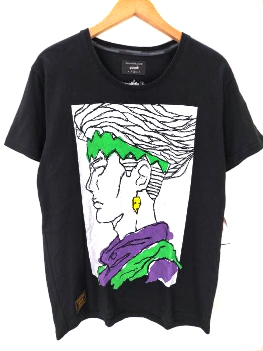 グラム glamb コラボ ジョジョの奇妙な冒険 岸辺露伴 プリント Tシャツ メンズ JPN：2