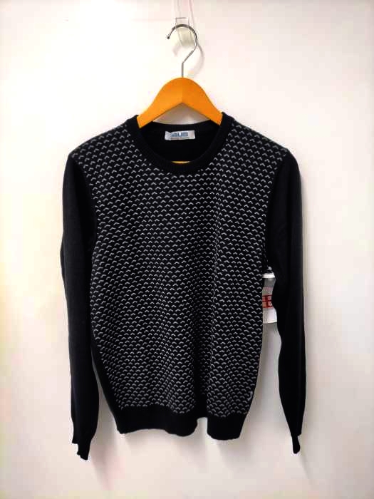 ユーズドフルギ USED古着 {{4 US}} MERINOS WOOL 袖切替総柄ニット メンズ 表記無
