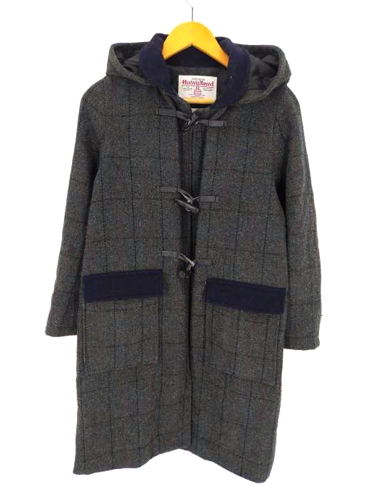 ハリスツイード Harris Tweed チェック柄 ダッフルコート メンズ JPN：L