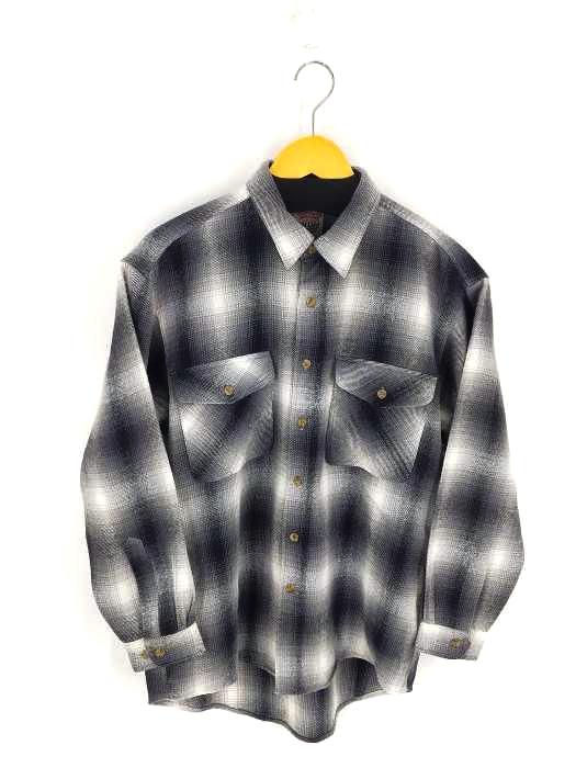 ユーズドフルギ USED古着 {{ON LIFE}} オンブレチェックシャツ メンズ JPN：L