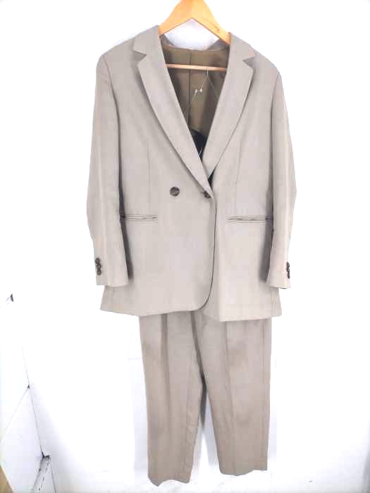UNITED ARROWS green label relaxing(ユナイテッドアローズグリーンレーベルリラクシング) FM トリアセ マットクロス ダブルテーラードジャケット&テーパードパンツ レディース 40