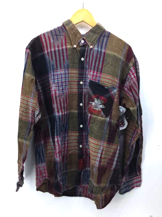 ユーズドフルギ USED古着 チェックレギュラーカラーシャツ メンズ import:L