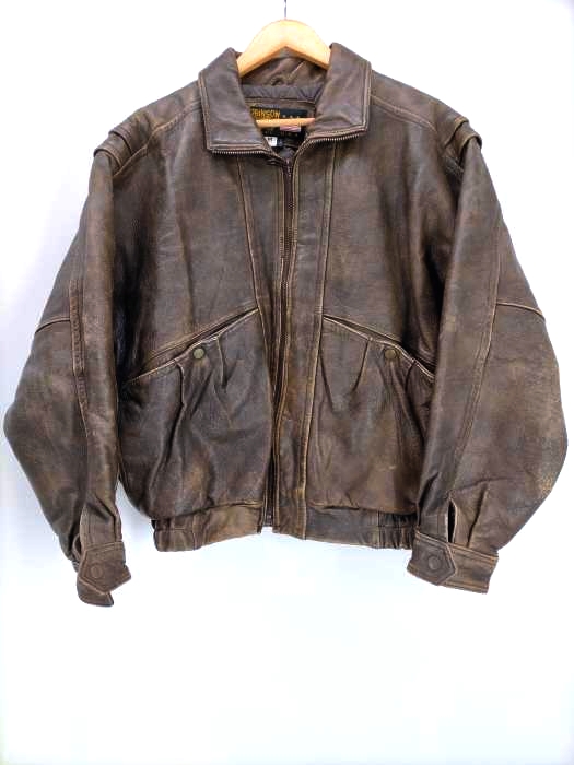 Robinson(ロビンソン) レザーフライトジャケット メンズ import:M