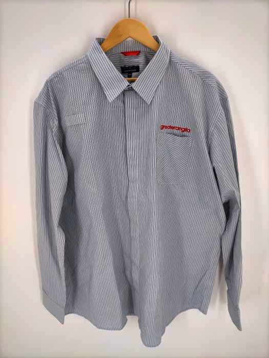 USED古着(ユーズドフルギ) Greater Anglia オランダ国営鉄道 長袖ワークシャツ メンズ  18.5