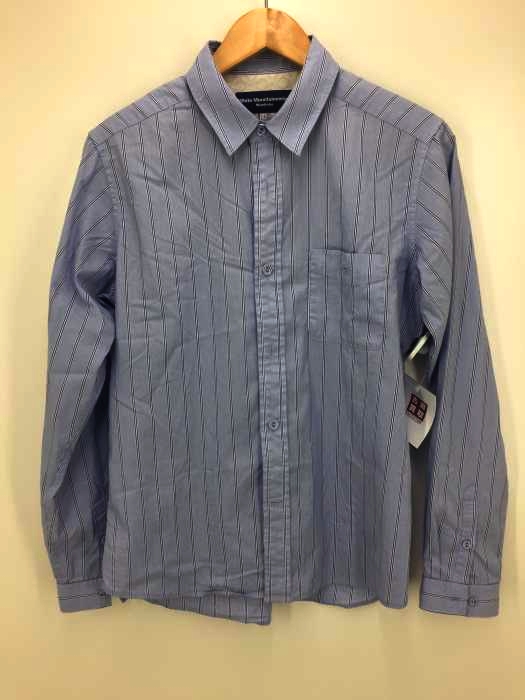 Wardrobe White Mountaineering(ワードローブ ホワイトマウンテニアリング) STRIPE STANDARD SHIRT(BLUE THICK STRIPE) メンズ JPN：1