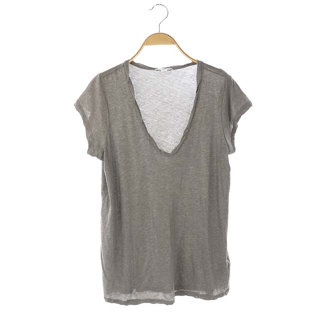 JAMES PERSE(ジェームスパース) アパルトモン取り扱い JAMES PERSE V/N Tシャツ カットソー 半袖 Vネック プルオーバー 2 グレージュ /CM ■OS レディース 2(日本サイズM相当)