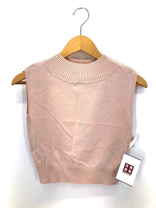 LeoryEBLOA(レオリーエブロア) シンプルショートニットTOP レディース  FREE
