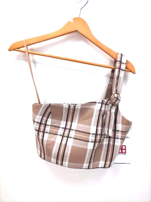 リエンダ rienda Mole check Bustier TOP レディース  S