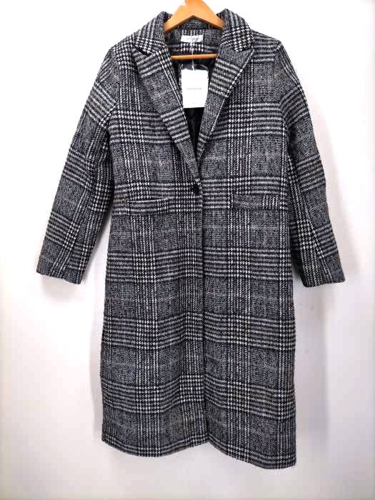 USED古着(ユーズドフルギ) Liuliufushi 千鳥格子柄 ロングチェスターコート レディース JPN：L