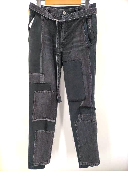 サカイ Sacai 21SS Patch Work Denim Pants 再構築 パッチワーク デニム メンズ JPN：0