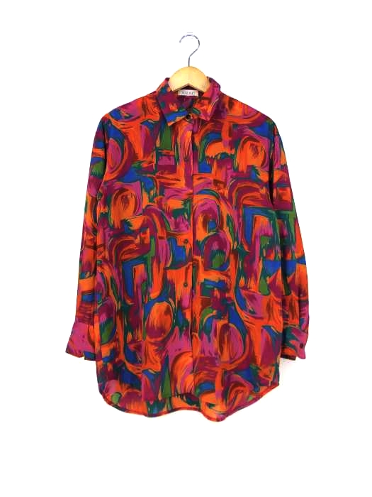 ユーズドフルギ USED古着 {{BILBO}} ポリエステル総柄シャツ レディース  無