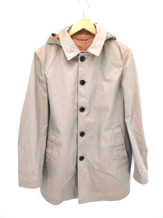 ユナイテッドアローズグリーンレーベルリラクシング UNITED ARROWS green label relaxing ハッスイ フード バルカラー コート メンズ JPN：L