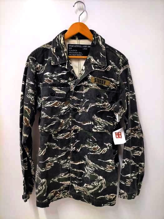 ステューシー Stussy タイガーカモ柄ミリタリージャケット メンズ JPN：L