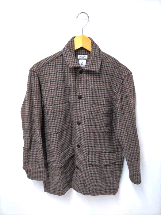ロクビューティーアンドユースユナイテッドアローズ 6 BEAUTY & YOUTH UNITED ARROWS Salvatore Piccolo 千鳥格子ウールシャツジャケット レディース JPN：S