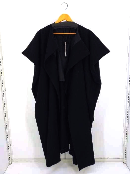 コムデギャルソン COMME des GARCONS 変形ショルダー 着物コート ロングウールラップコート  レディース 表記無