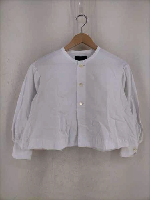トリココムデギャルソン tricot COMME des GARCONS AD2014 フレアシルエット バンドカラーシャツ レディース JPN：S