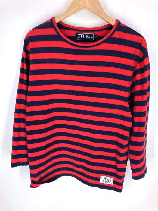7THREE（セブンスリー） ボーダー クルーネック Tシャツ メンズ トップス Tシャツ・カットソー