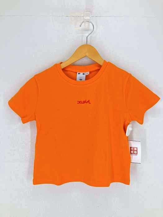 X-girl(エックスガール) 21SS EMBROIDERED MILLS LOGO S/S BABY TEE レディース トップス Tシャツ・カットソー