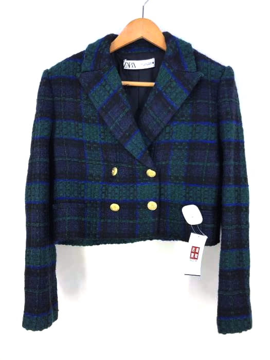 ZARA(ザラ) ツイードテーラードジャケット レディース  S