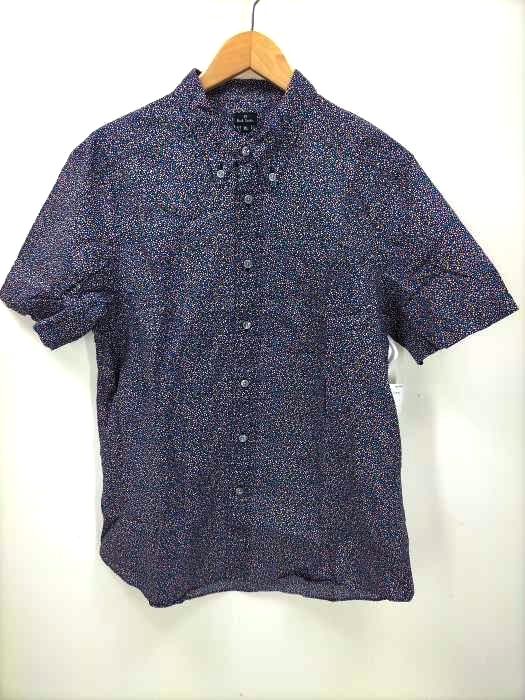 PS Paul Smith(ピーエスポールスミス) マルチカラー ペイントドット柄 半袖BDシャツ メンズ JPN：XL