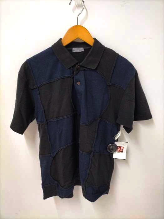 COMME des GARCONS HOMME(コムデギャルソンオム) AD2002 田中オム期パッチワークデザインポロシャツ メンズ 表記無