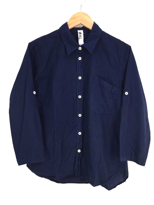 MHL. MARGARET HOWELL(エムエイチエル マーガレットハウエル) 変形ポケットボタンシャツ レディース  1