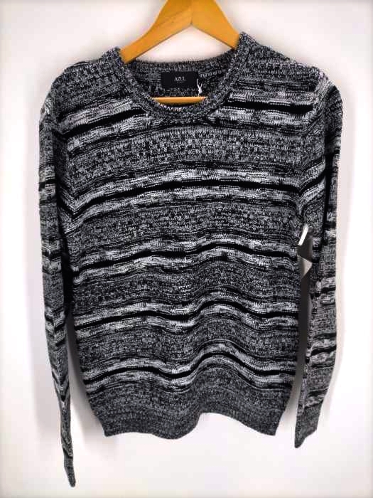 AZUL by moussy(アズールバイマウジー) GRADATION BORDER C/N KNIT メンズ  S