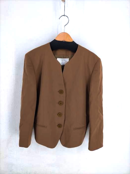 ユーズドフルギ USED古着 ノーカラーショートジャケット レディース JPN：40