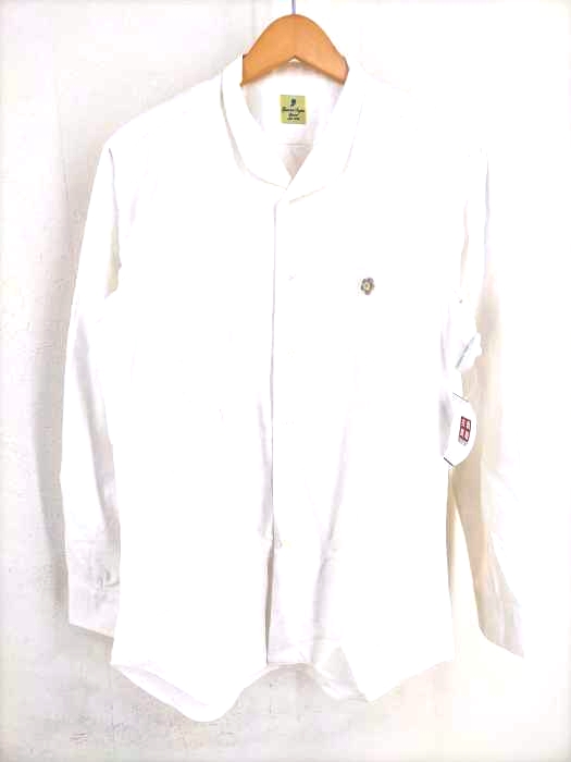 Giovanni Inglese(ジョバンニイングレーゼ) イタリア製 フラワーモチーフショールカラーコットンシャツ メンズ JPN：M