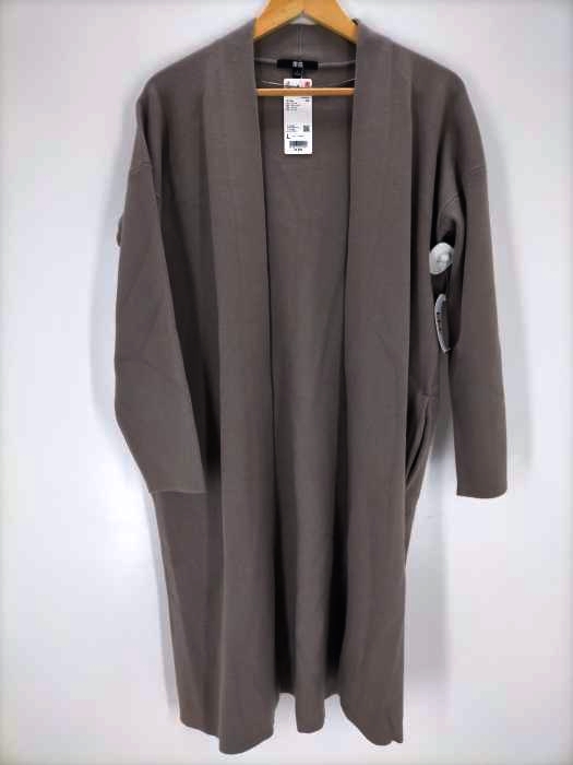 ユニクロ UNIQLO スフレヤーンニットコートスムース レディース JPN：L