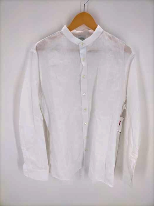 ブルックスブラザーズ BROOKS BROTHERS 21ss milano fit バンドカラーリネンシャツ メンズ JPN：M 175/100b